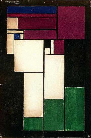 Theo van Doesburg Design for Stained-glass Composition Female Head. oil painting image
